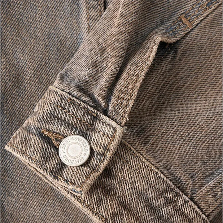 Retro style men's jean trucker jacket