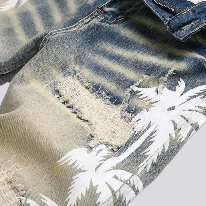 Faded wash skinny jeans for men