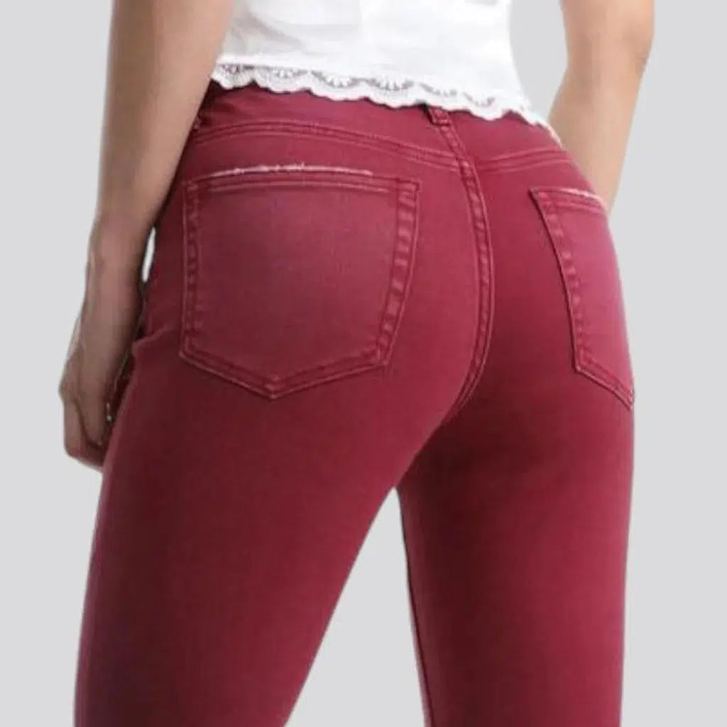 Street bordo jeans
 for women
