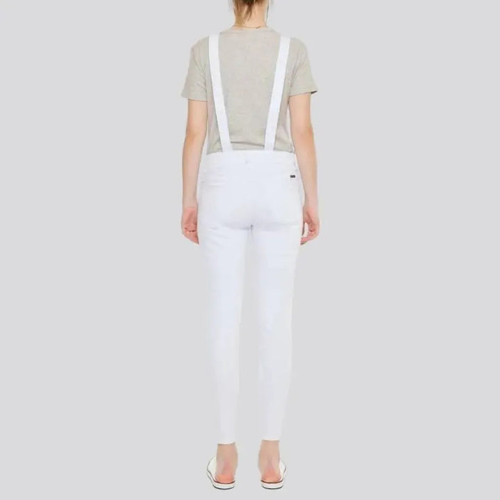 Denim dungaree overall fit for ladies