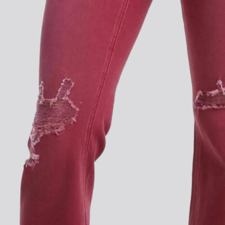 Street bordo jeans
 for women