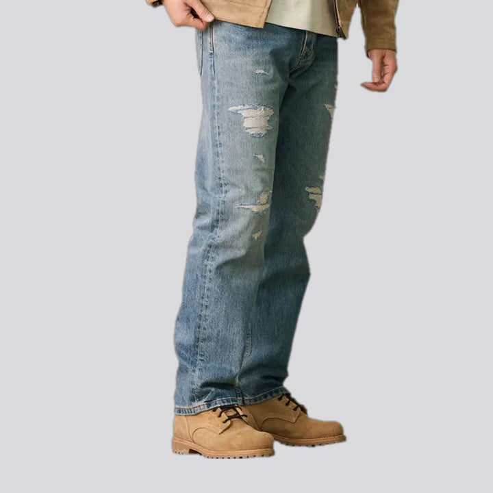 90s style straight fit men's jeans