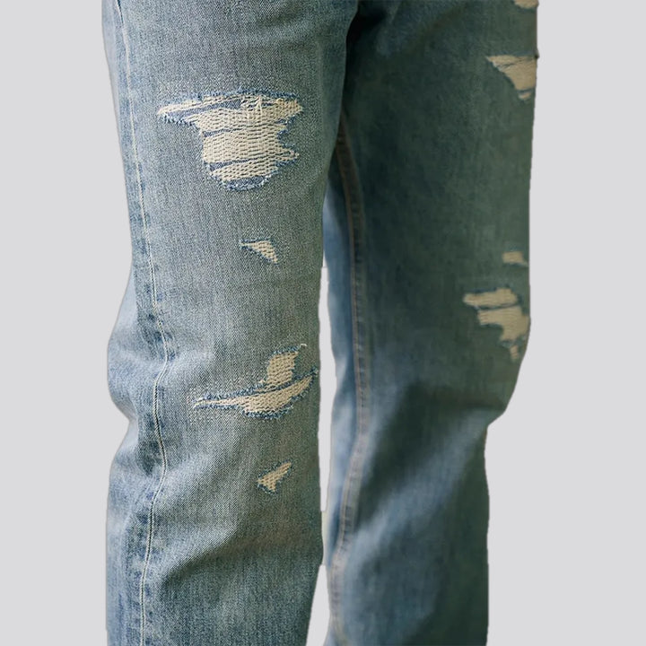90s style straight fit men's jeans