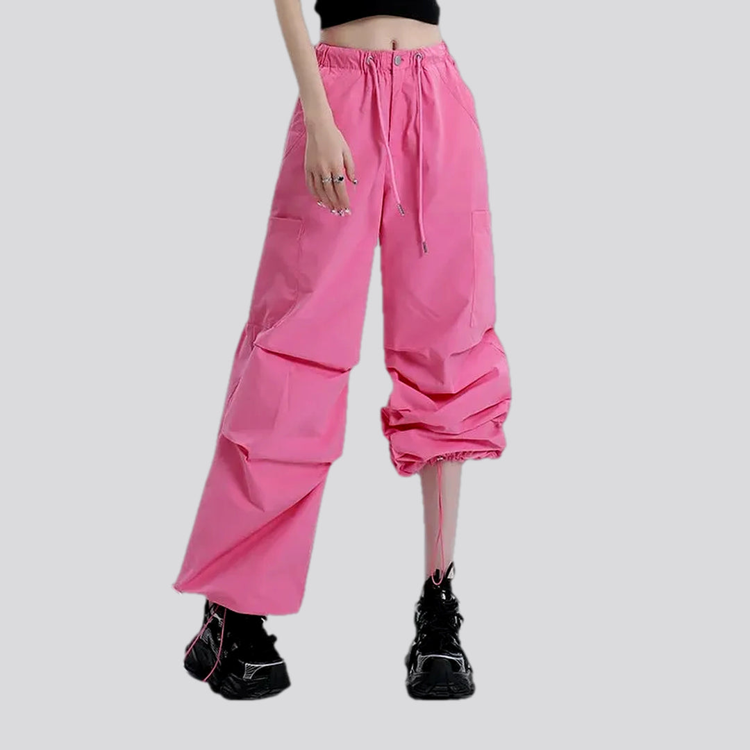 High waist stylish women's denim joggers