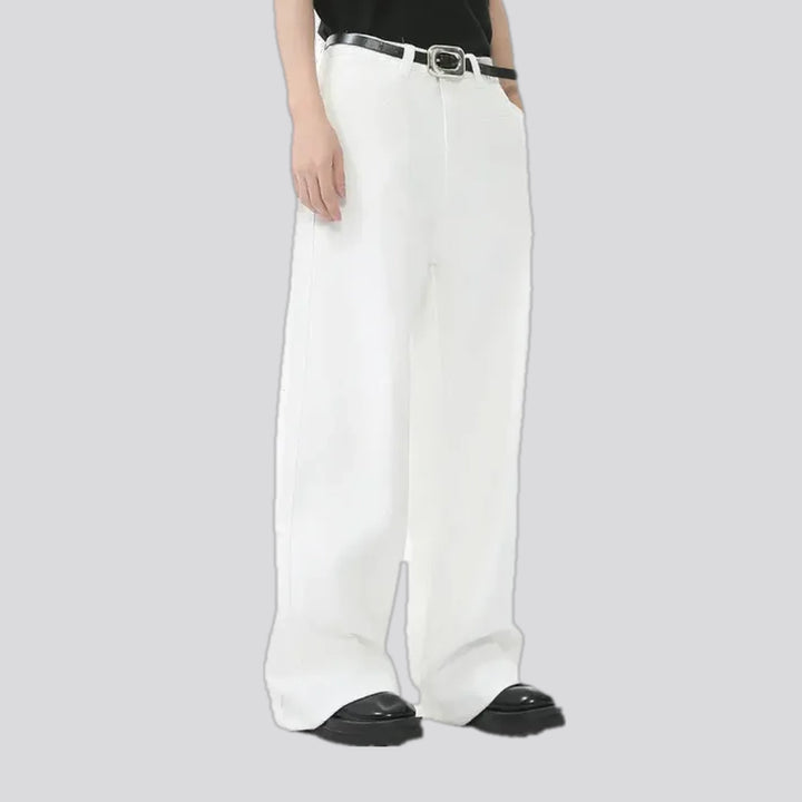 Baggy casual midweight jean pants for men