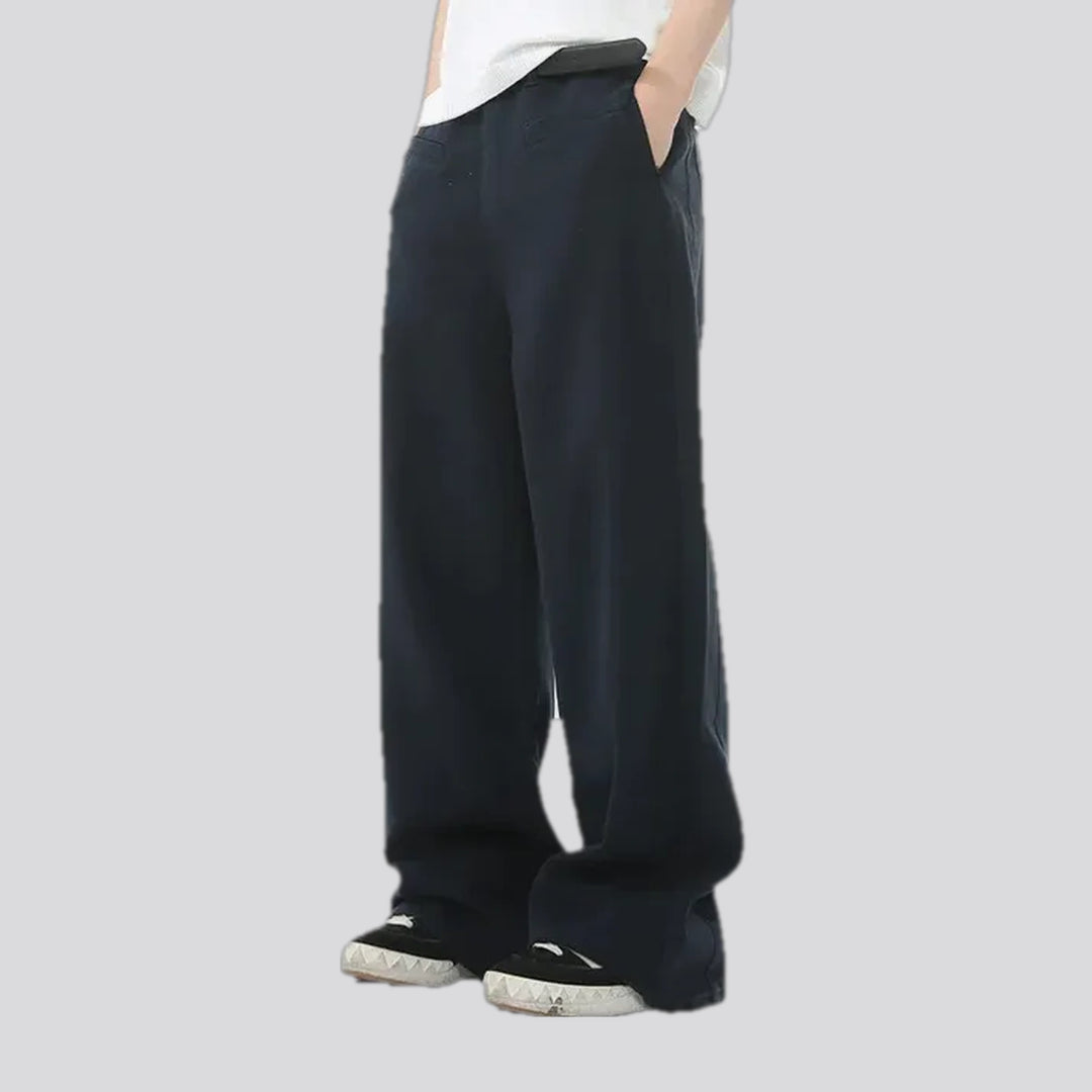 Baggy casual midweight jean pants for men