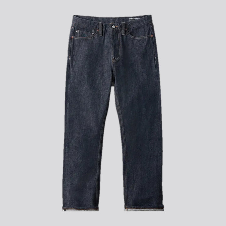 Dark midweight casual tapered men's jeans