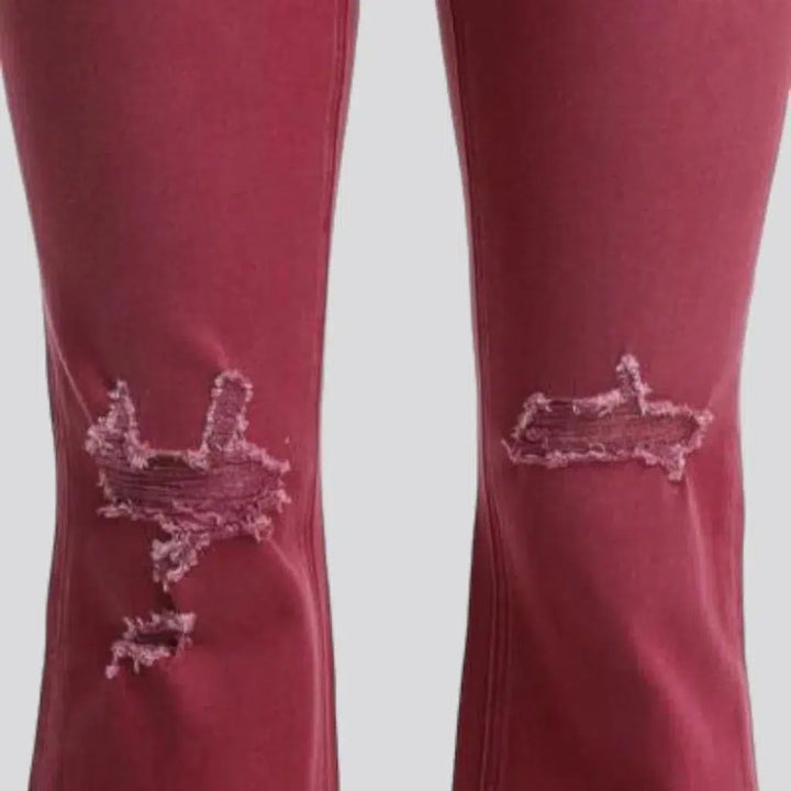 Street bordo jeans
 for women