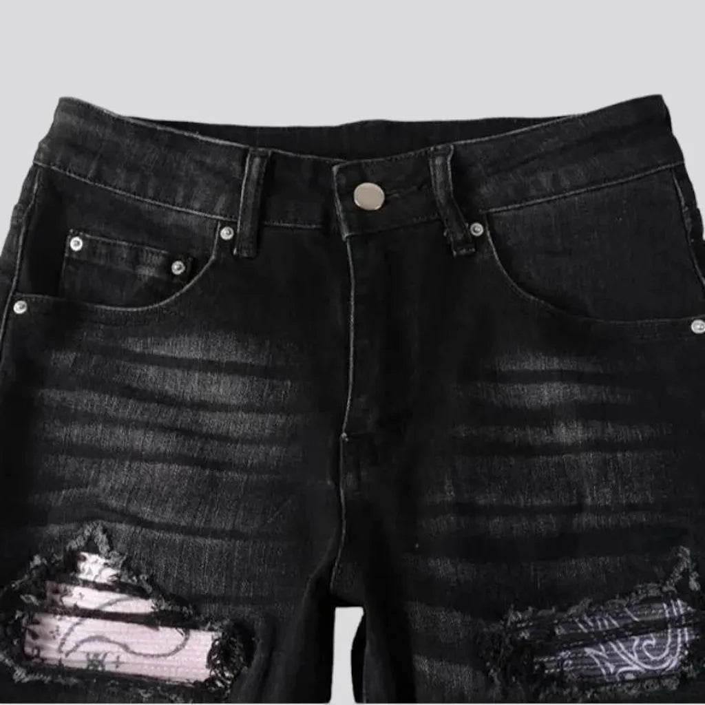 Grunge black jeans
 for men