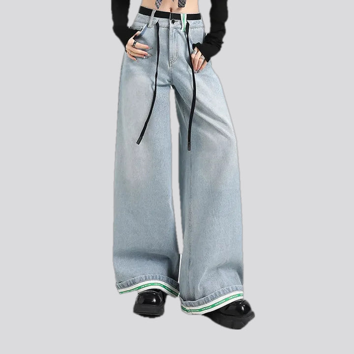 Light Pattern Baggy Jeans for Women | Jeans4you.shop